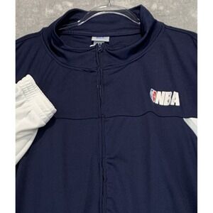 NBA Elevation Track Jacket Men 3XL Full Zip Warm Up Navy White Basketball Court